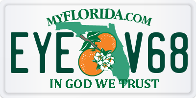 FL license plate EYEV68