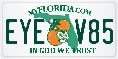 FL license plate EYEV85