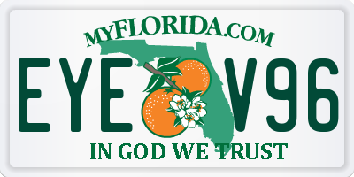 FL license plate EYEV96