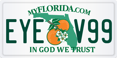 FL license plate EYEV99