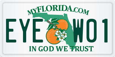 FL license plate EYEW01