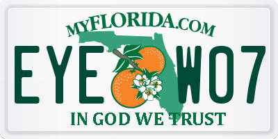 FL license plate EYEW07