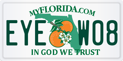 FL license plate EYEW08