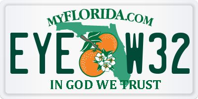 FL license plate EYEW32