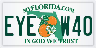 FL license plate EYEW40