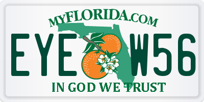 FL license plate EYEW56