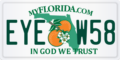 FL license plate EYEW58
