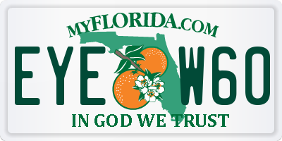 FL license plate EYEW60