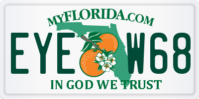 FL license plate EYEW68