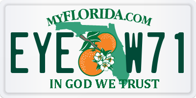 FL license plate EYEW71