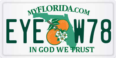 FL license plate EYEW78