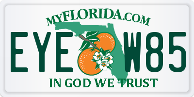FL license plate EYEW85