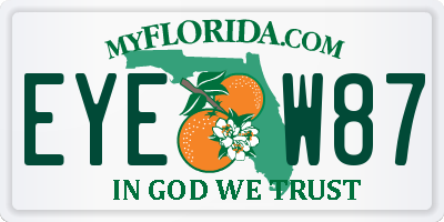 FL license plate EYEW87