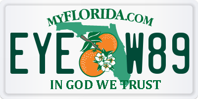 FL license plate EYEW89