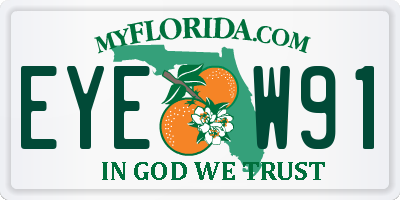 FL license plate EYEW91