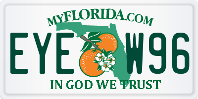 FL license plate EYEW96