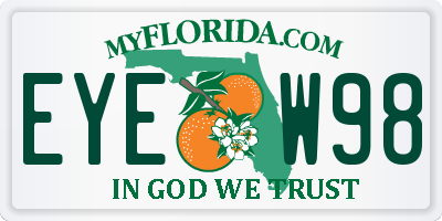 FL license plate EYEW98