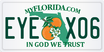 FL license plate EYEX06