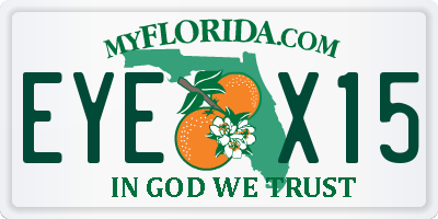 FL license plate EYEX15