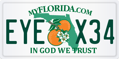 FL license plate EYEX34