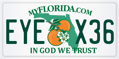 FL license plate EYEX36