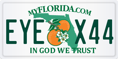 FL license plate EYEX44