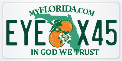 FL license plate EYEX45