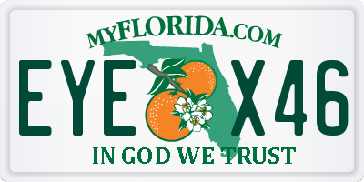 FL license plate EYEX46