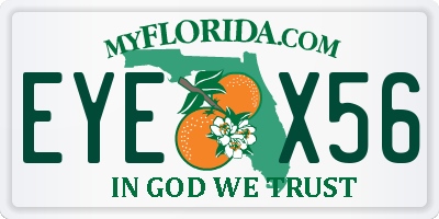 FL license plate EYEX56