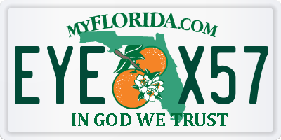 FL license plate EYEX57