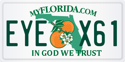 FL license plate EYEX61