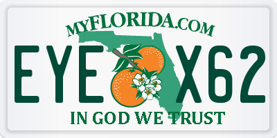 FL license plate EYEX62