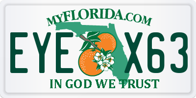FL license plate EYEX63