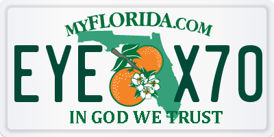 FL license plate EYEX70