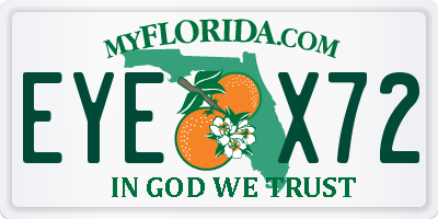 FL license plate EYEX72