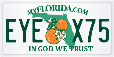 FL license plate EYEX75