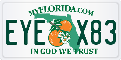 FL license plate EYEX83