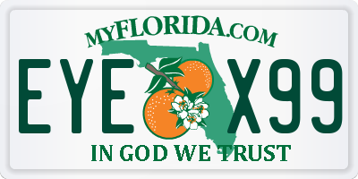 FL license plate EYEX99