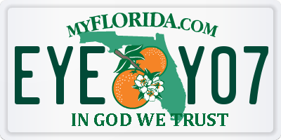 FL license plate EYEY07