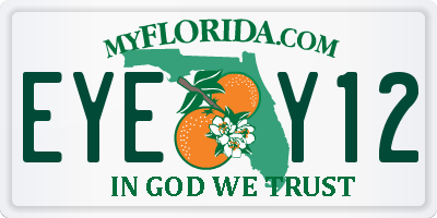 FL license plate EYEY12