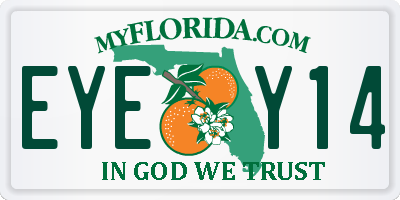 FL license plate EYEY14