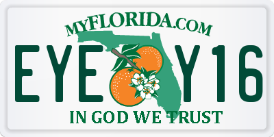 FL license plate EYEY16