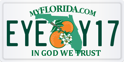 FL license plate EYEY17