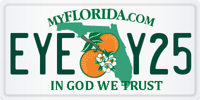 FL license plate EYEY25
