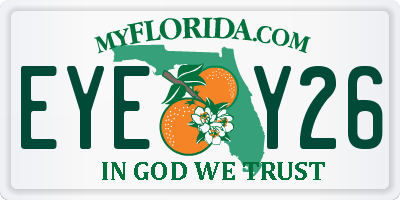 FL license plate EYEY26