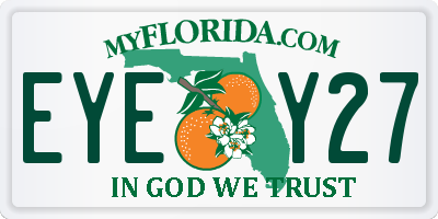 FL license plate EYEY27
