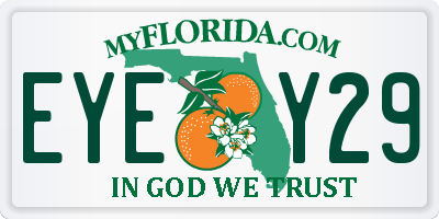 FL license plate EYEY29
