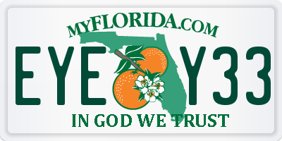 FL license plate EYEY33