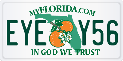 FL license plate EYEY56