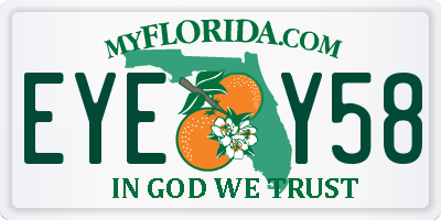 FL license plate EYEY58